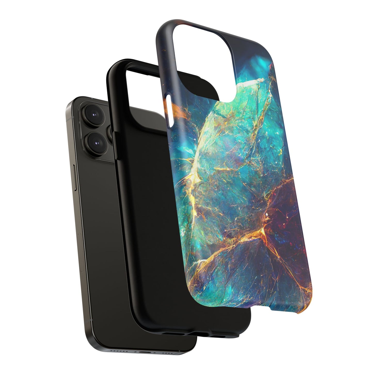 Tough Magnetic Phone Case - Vibrant Crystal Blue Design