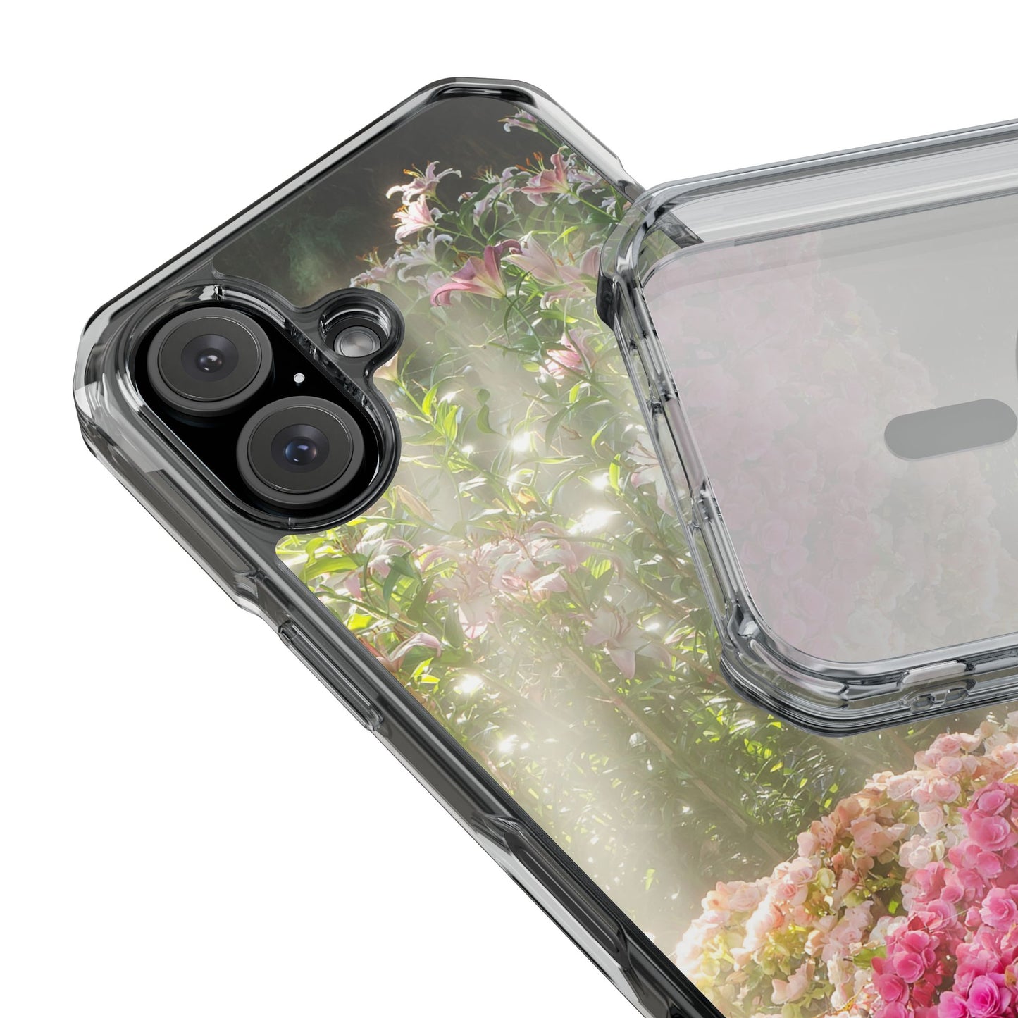 Magnetic Clear Impact Case - Flower Garden Ideal for Nature Lovers