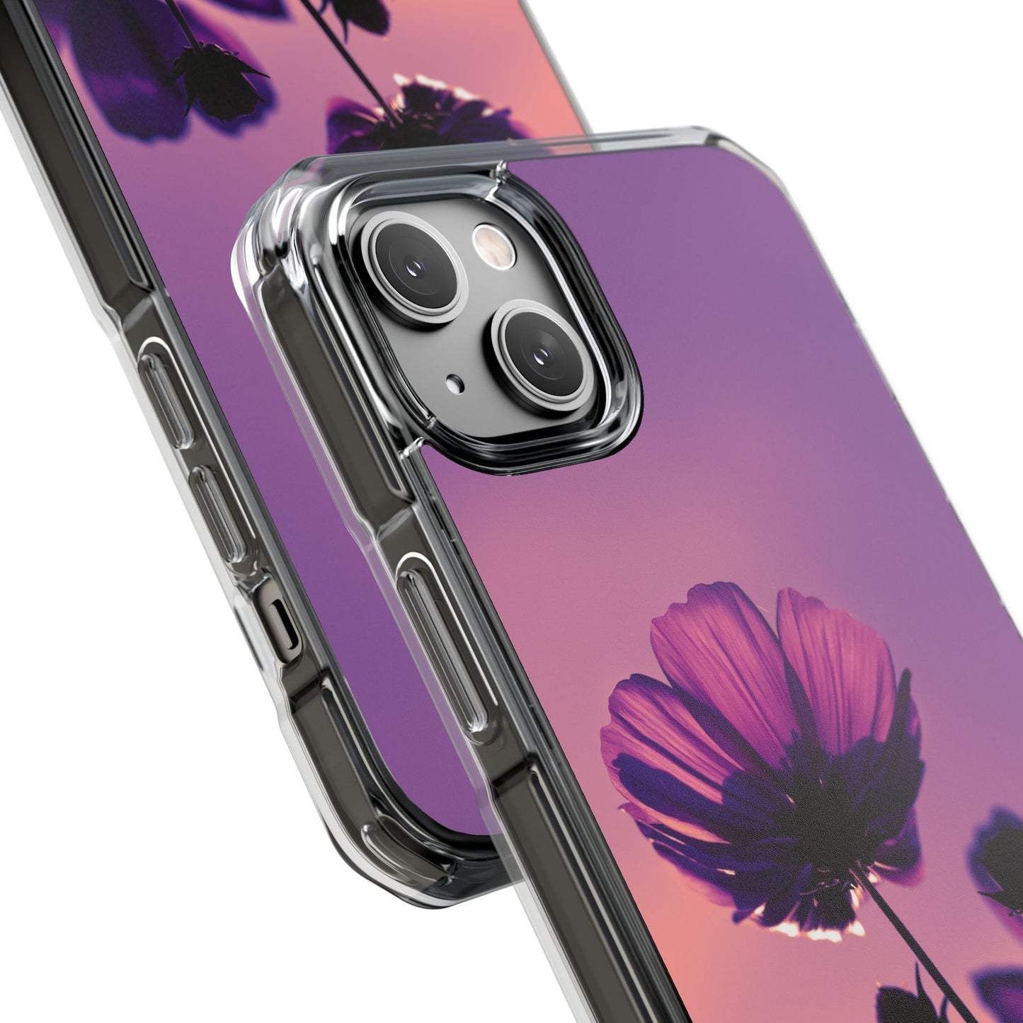 Magnet Clear Impact Case - Flower on a Summer Sky Design