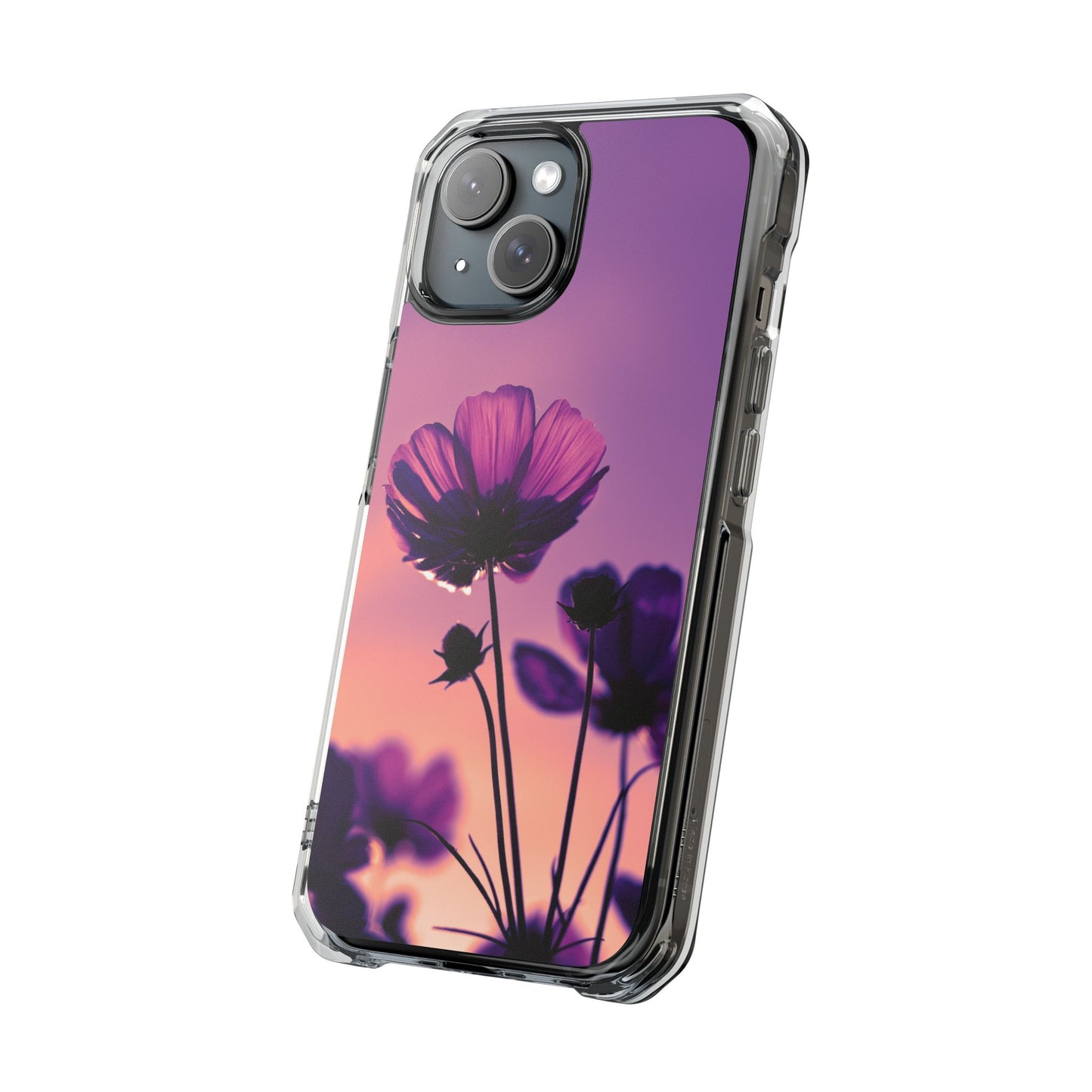 Magnet Clear Impact Case - Flower on a Summer Sky Design