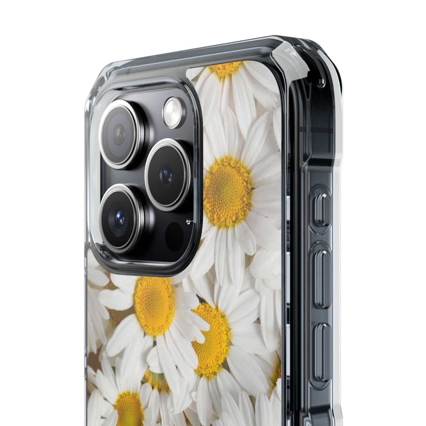 Magnetic Clear Impact Case- Daisy design