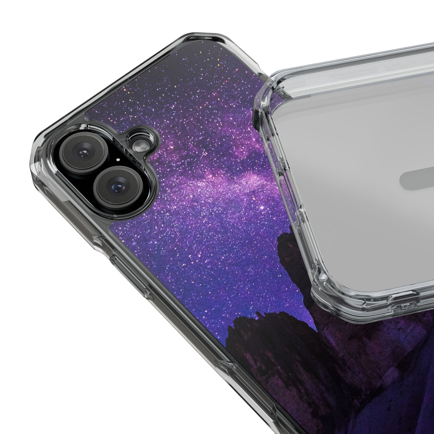 Magnetic Clear Impact Case- Stunning Starry Design