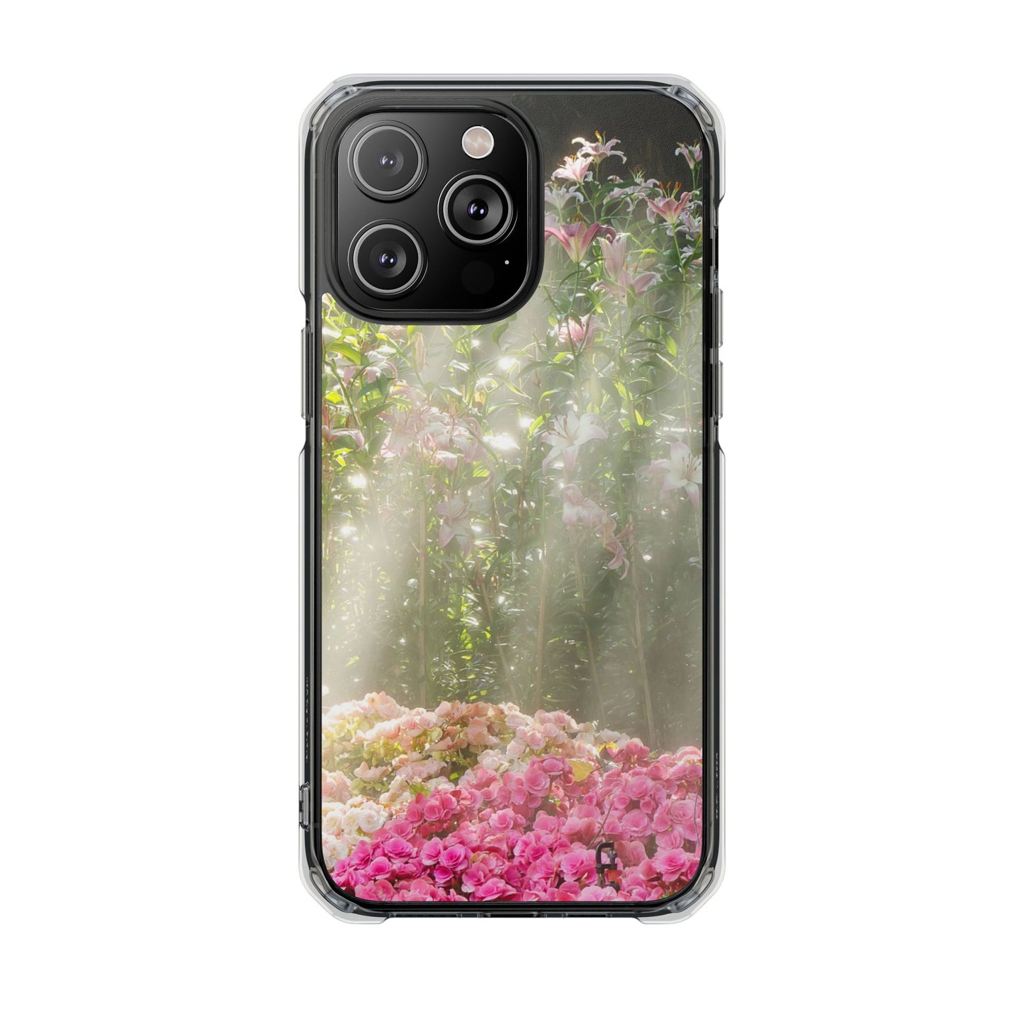 Magnetic Clear Impact Case - Flower Garden Ideal for Nature Lovers