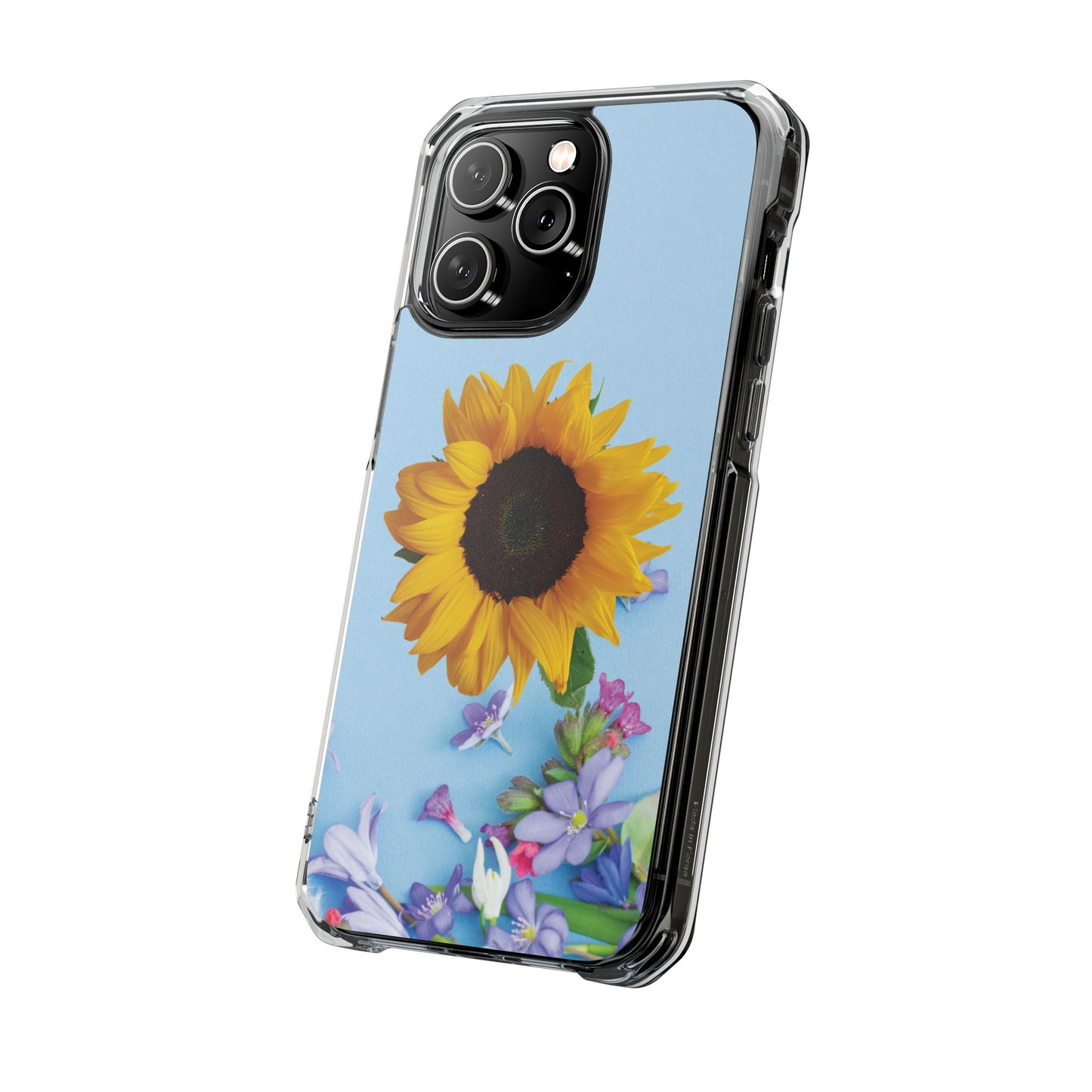 Magnet Clear Impact Case - Floristic Sunflower Design