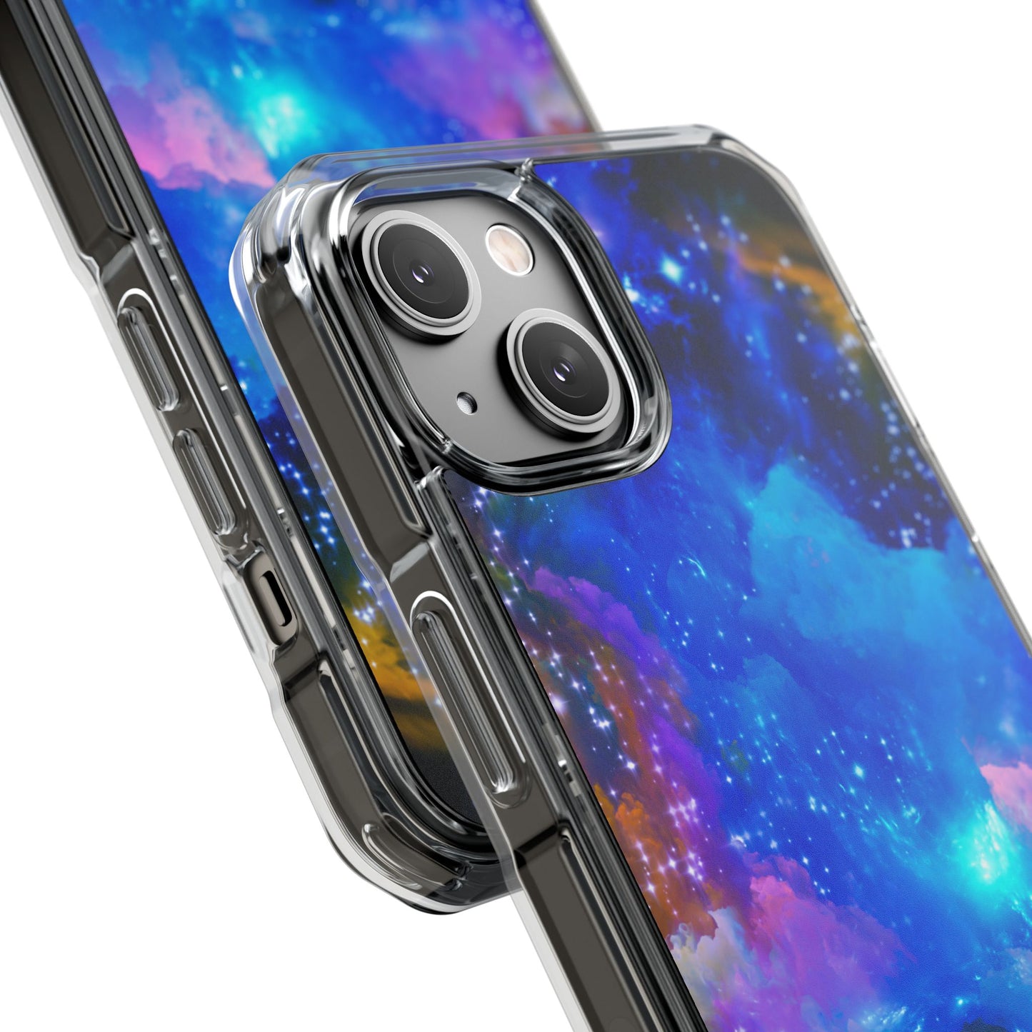 Magnetic Clear Impact Case- Galaxy Themed