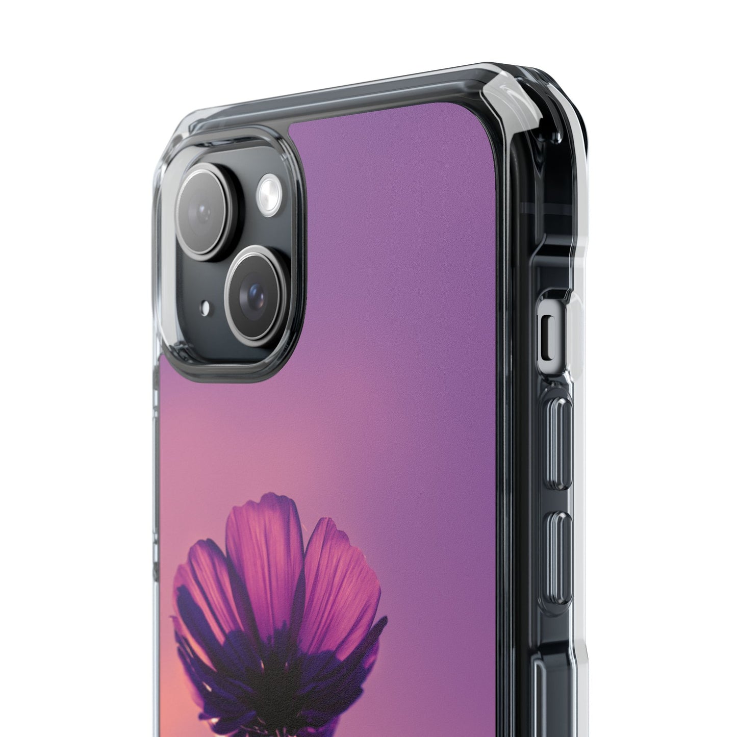 Magnet Clear Impact Case - Flower on a Summer Sky Design