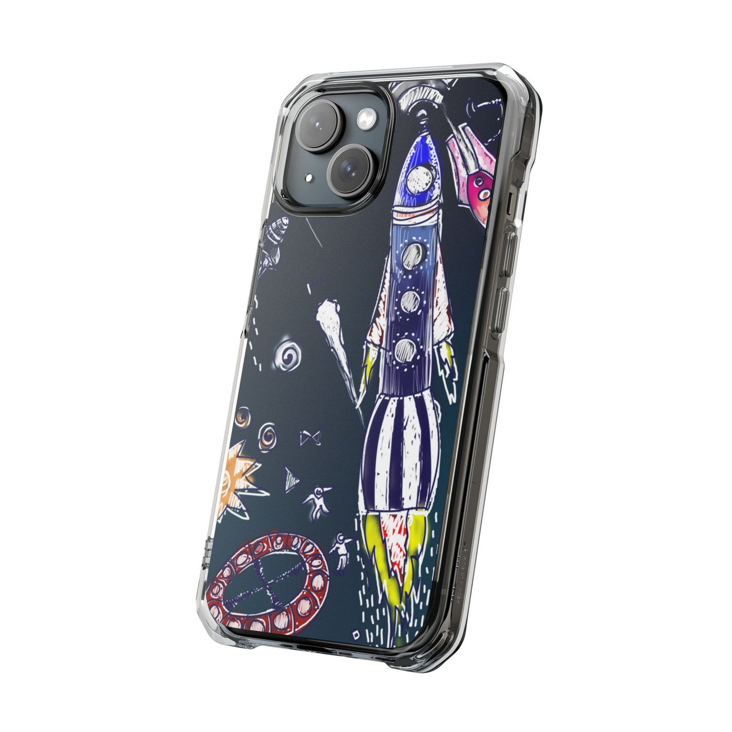 Magnetic Clear Impact Case- Space