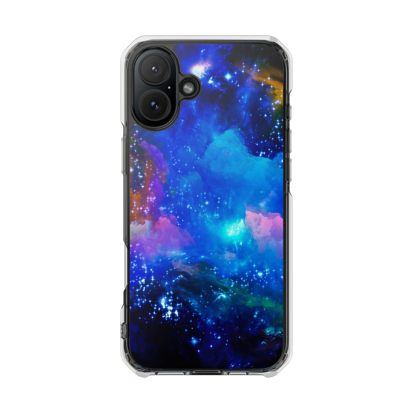 Magnetic Clear Impact Case- Galaxy Themed