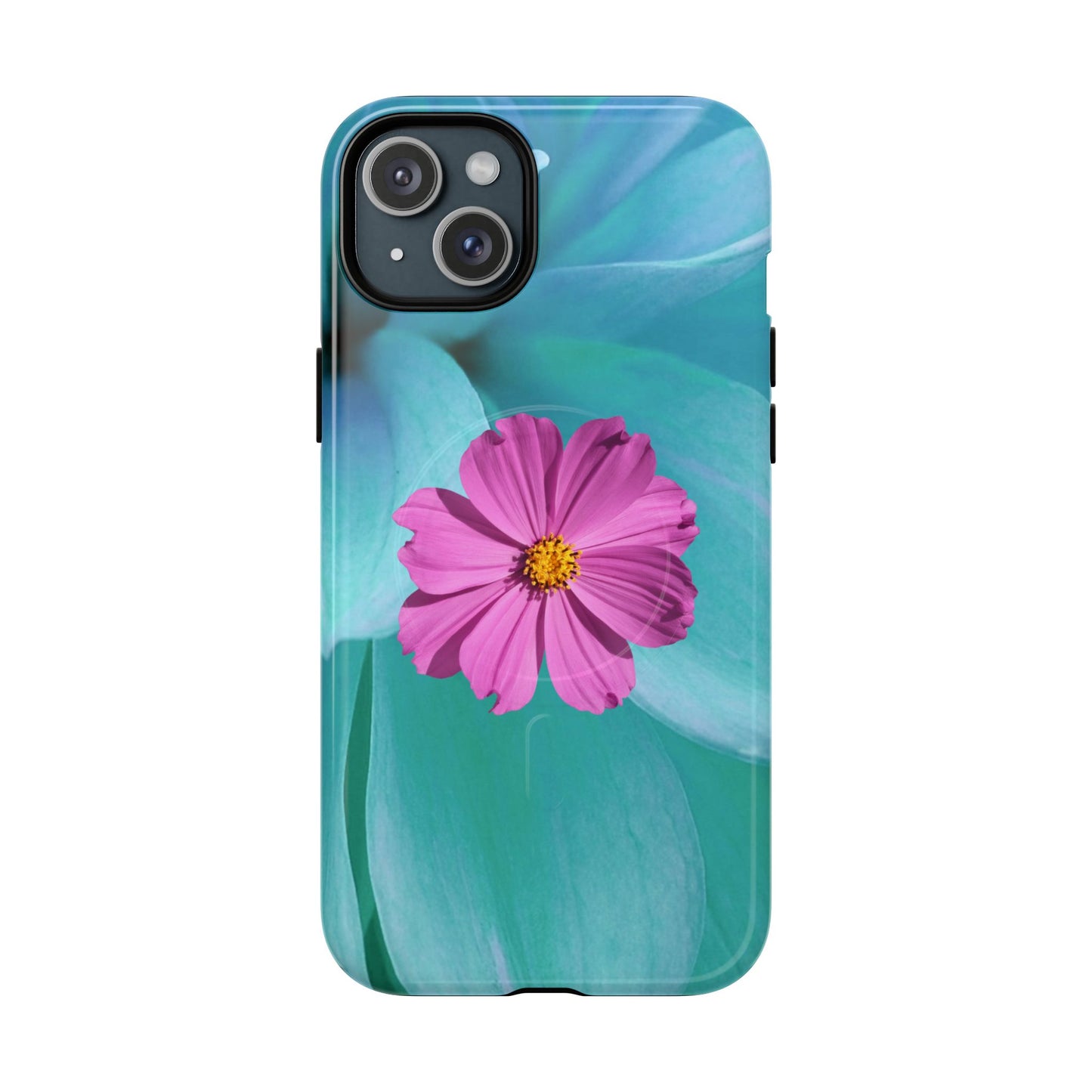 Tough Magnetic Phone Case - Vibrant Pink Flower Design