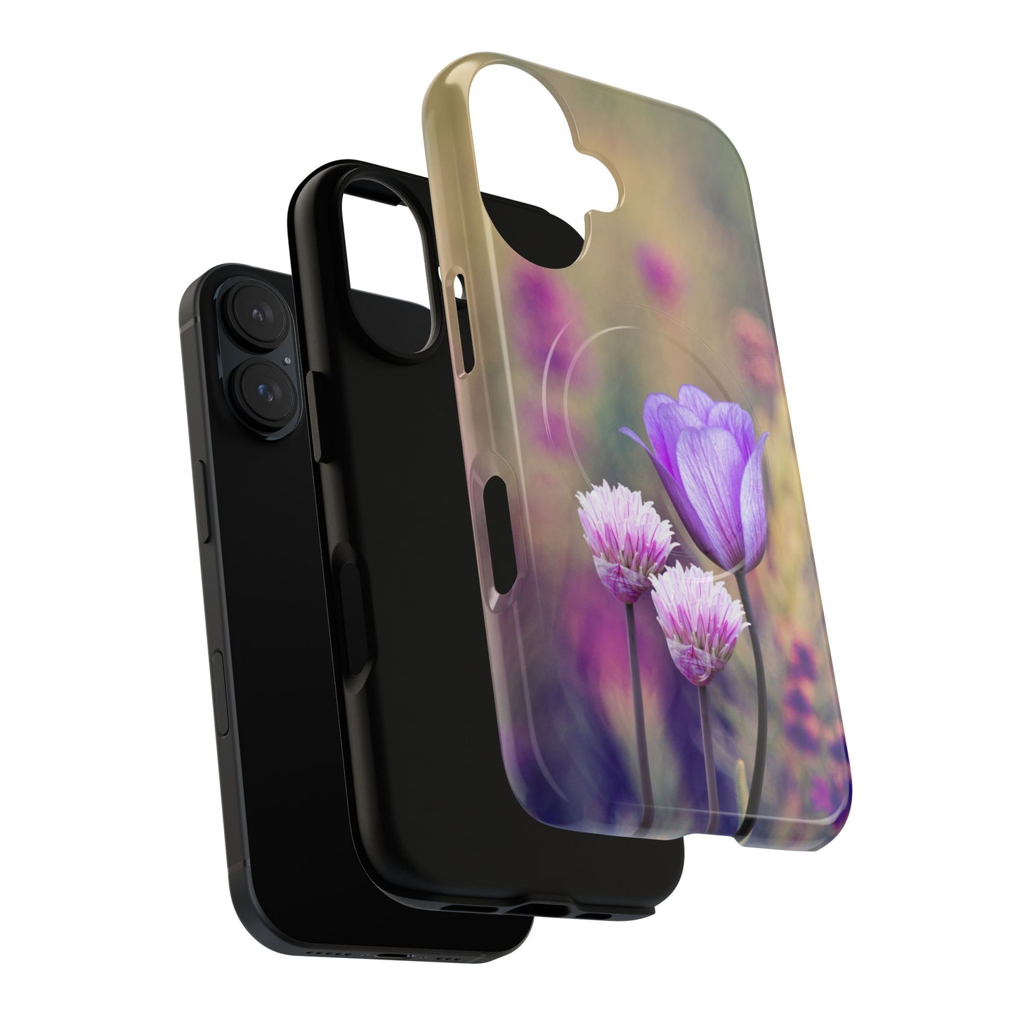 Tough Magnetic Phone Case - Elegant Flower Design for Protection