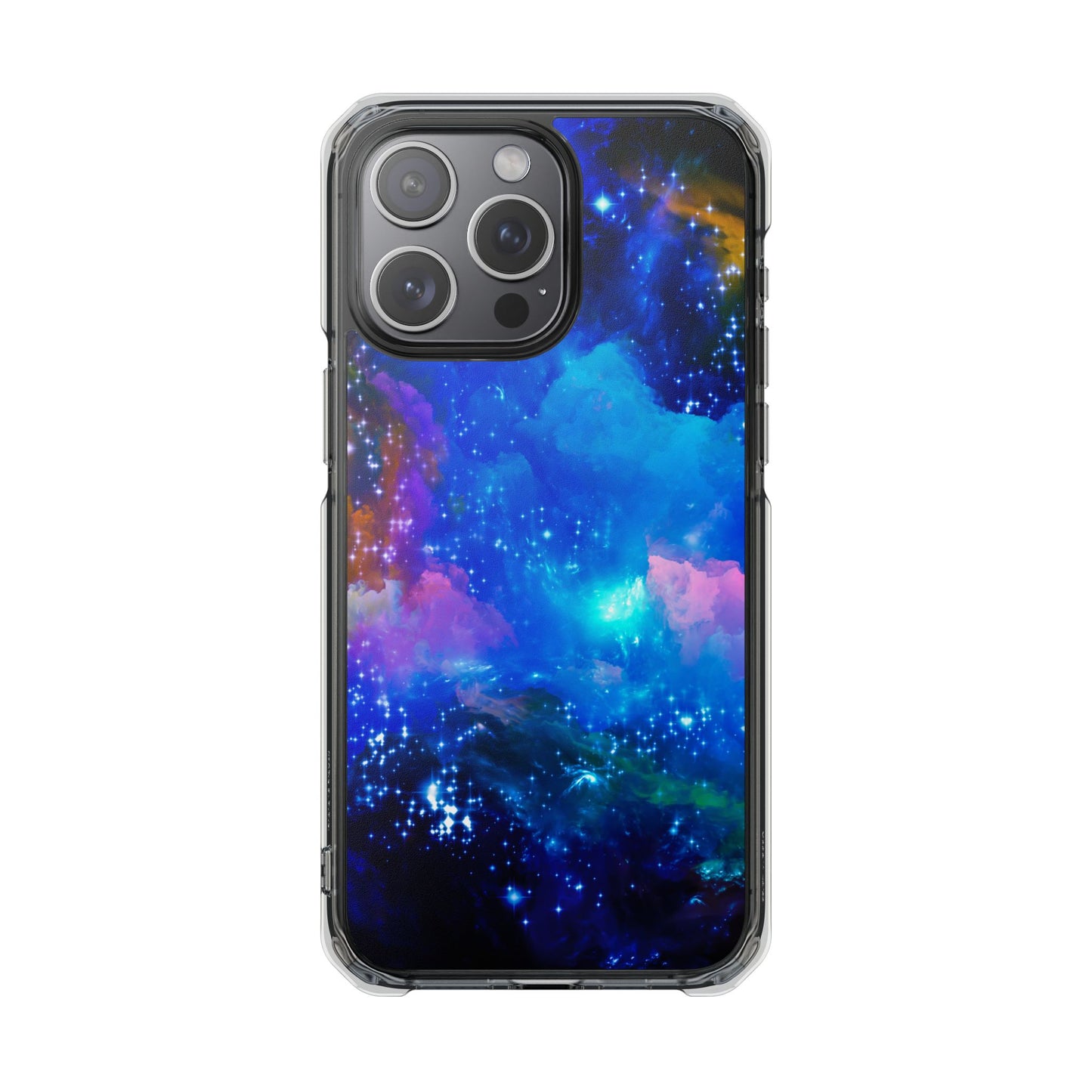 Magnetic Clear Impact Case- Galaxy Themed