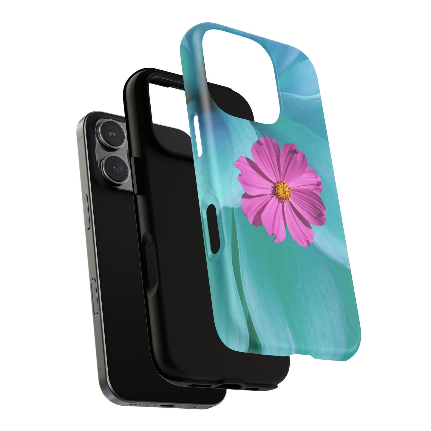 Tough Magnetic Phone Case - Vibrant Pink Flower Design