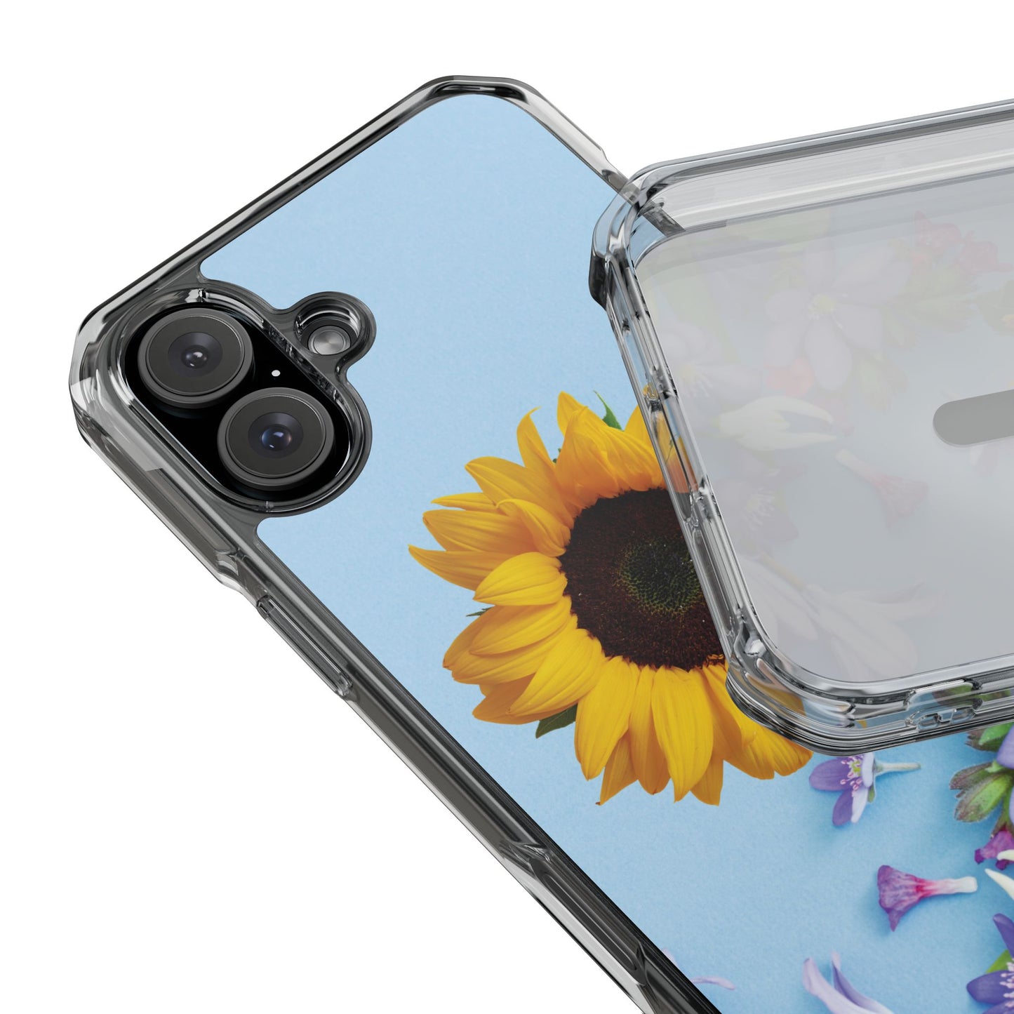 Magnet Clear Impact Case - Floristic Sunflower Design