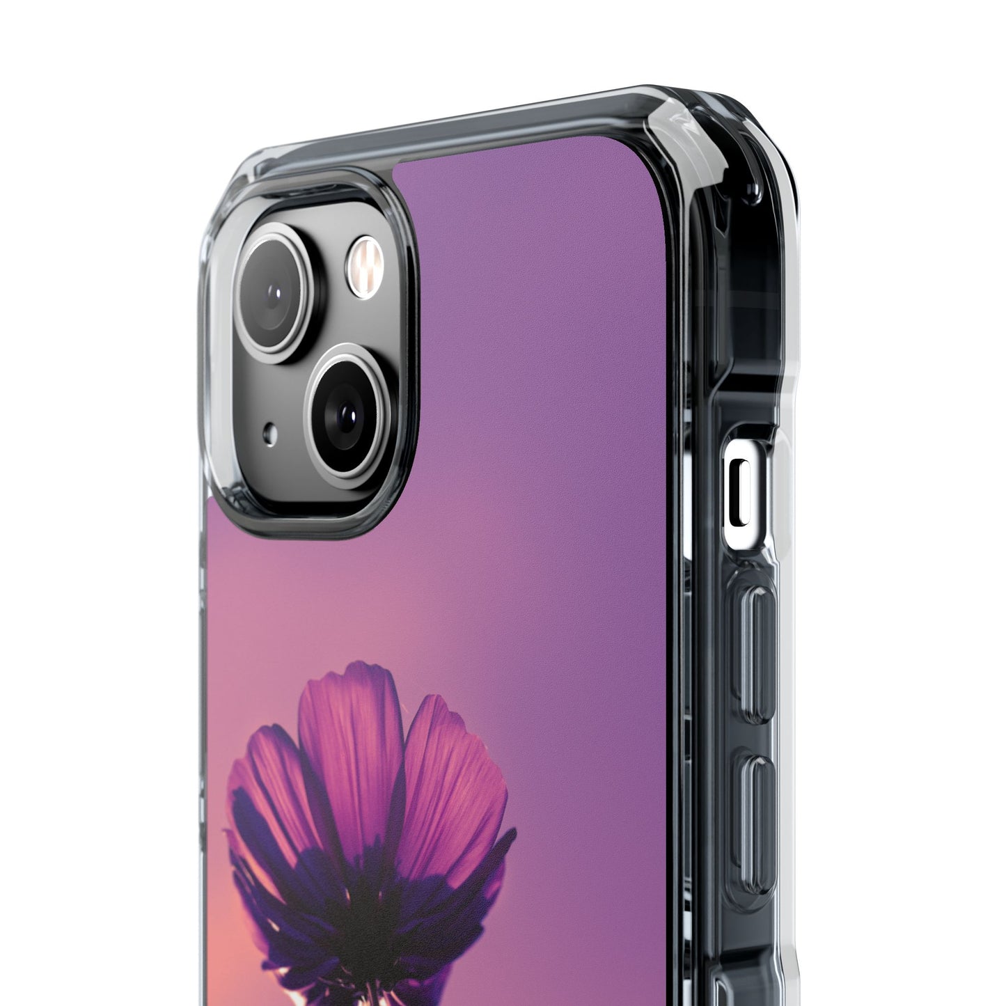 Magnet Clear Impact Case - Flower on a Summer Sky Design