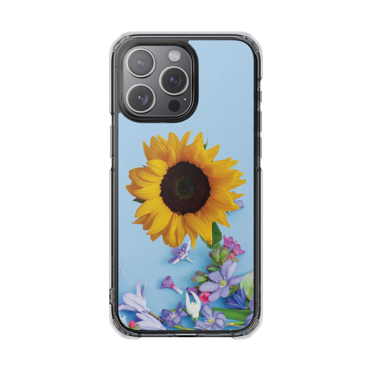 Magnet Clear Impact Case - Floristic Sunflower Design