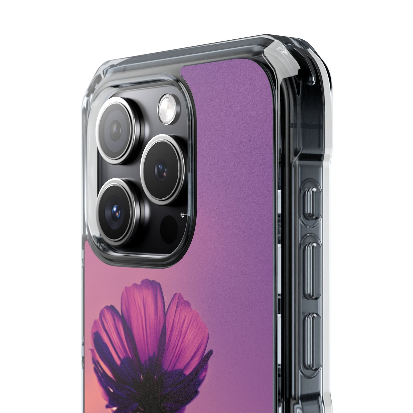 Magnet Clear Impact Case - Flower on a Summer Sky Design