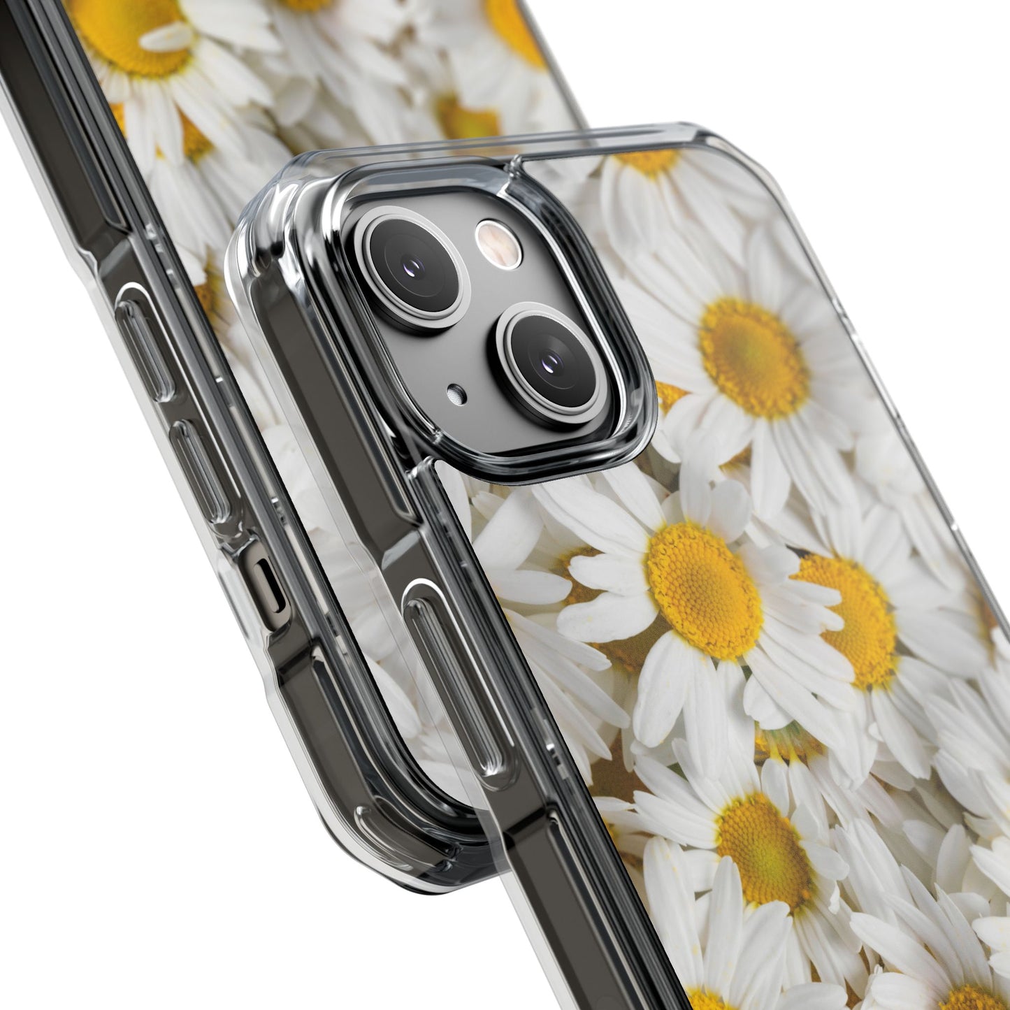 Magnetic Clear Impact Case- Daisy design