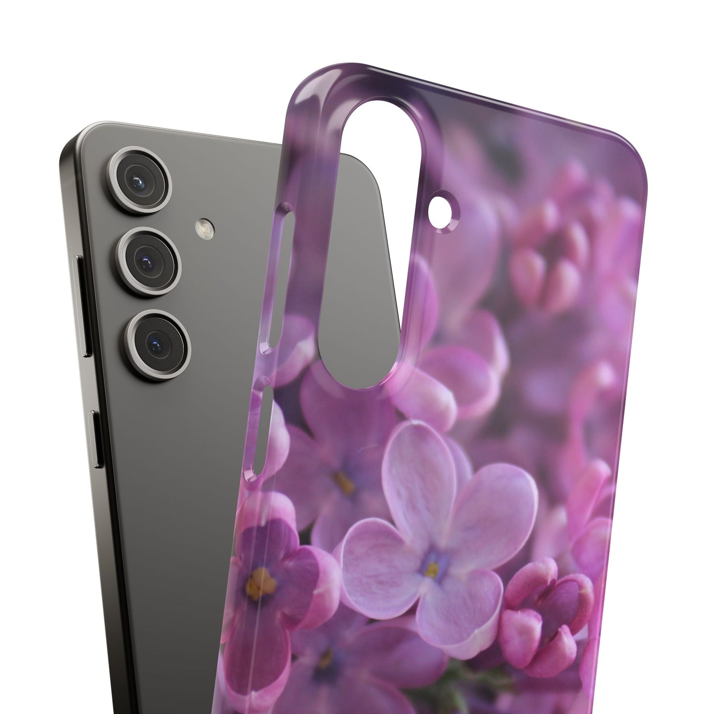 Snap Cases – Vibrant Purple Blossom Design for a Personalized Touch