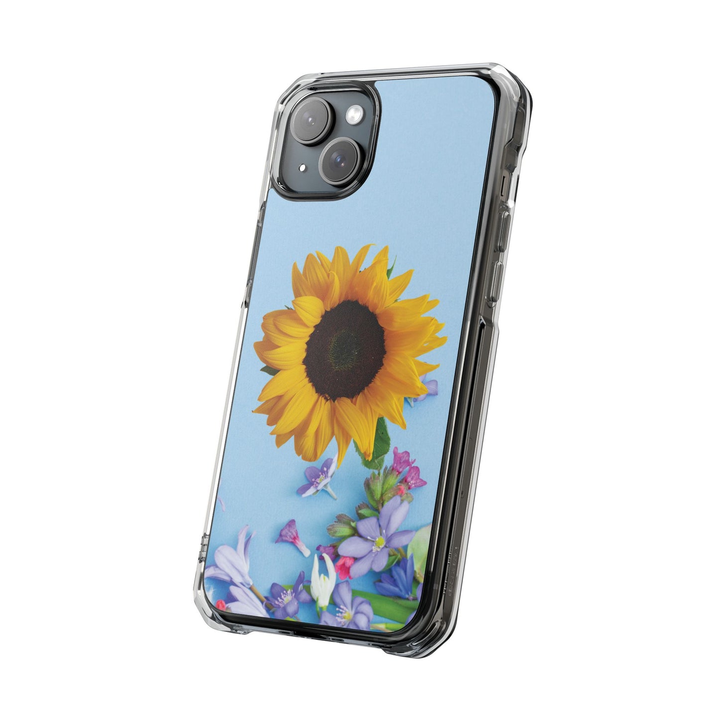 Magnet Clear Impact Case - Floristic Sunflower Design