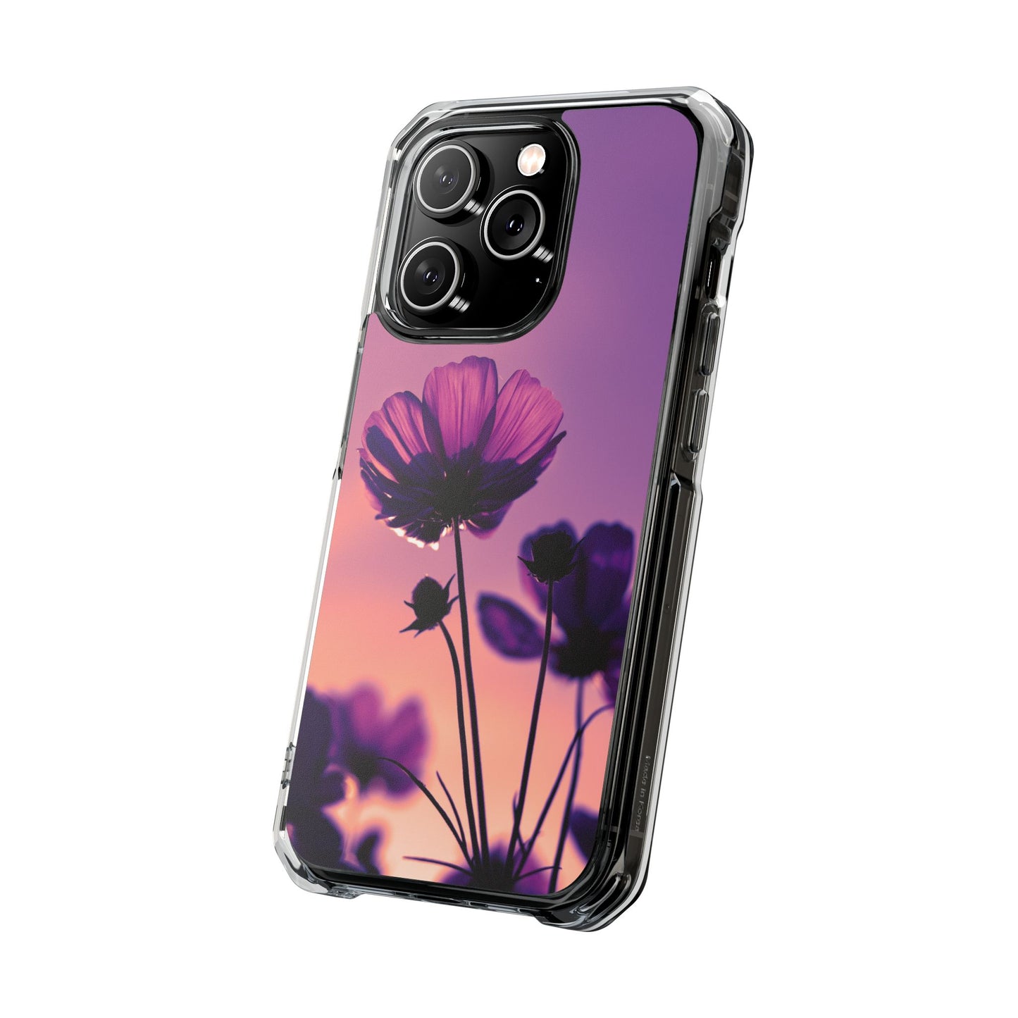 Magnet Clear Impact Case - Flower on a Summer Sky Design