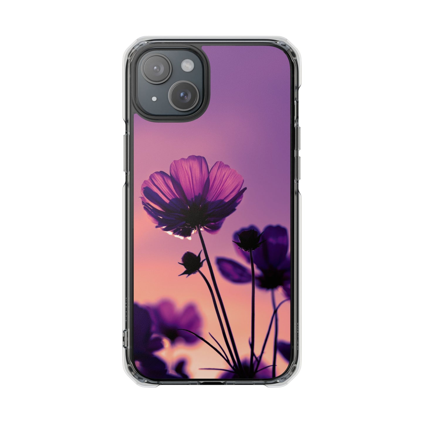 Magnet Clear Impact Case - Flower on a Summer Sky Design