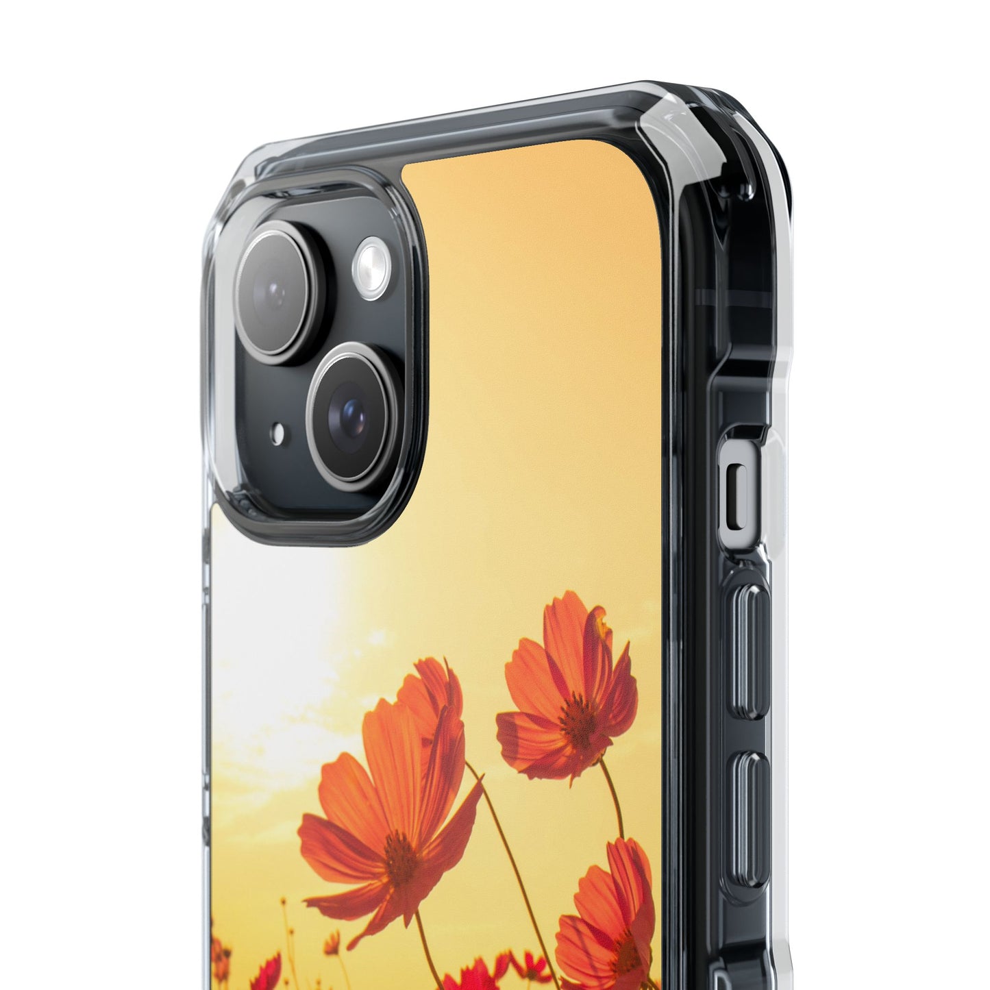 Magnetic Clear Impact Case - Summer Sunset Flowers