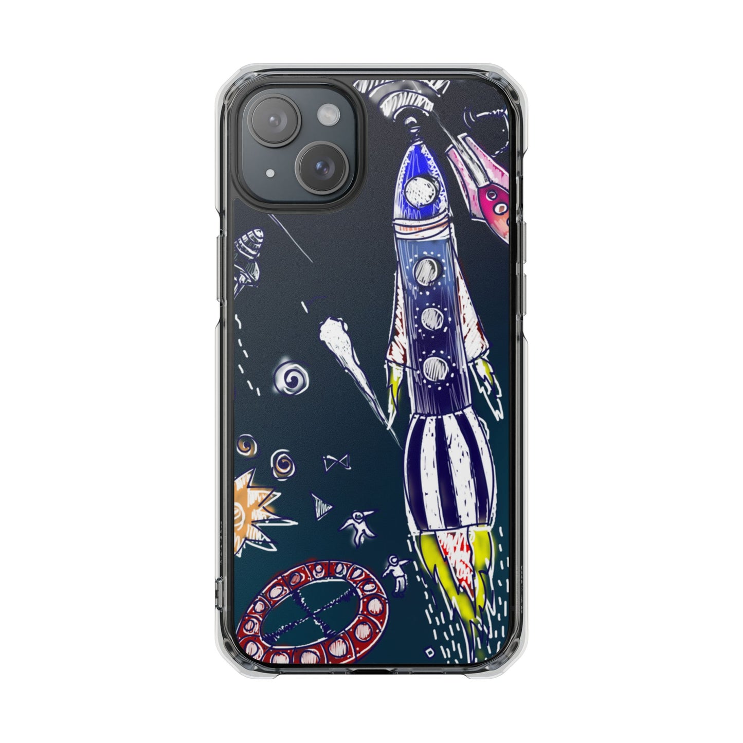 Magnetic Clear Impact Case- Space