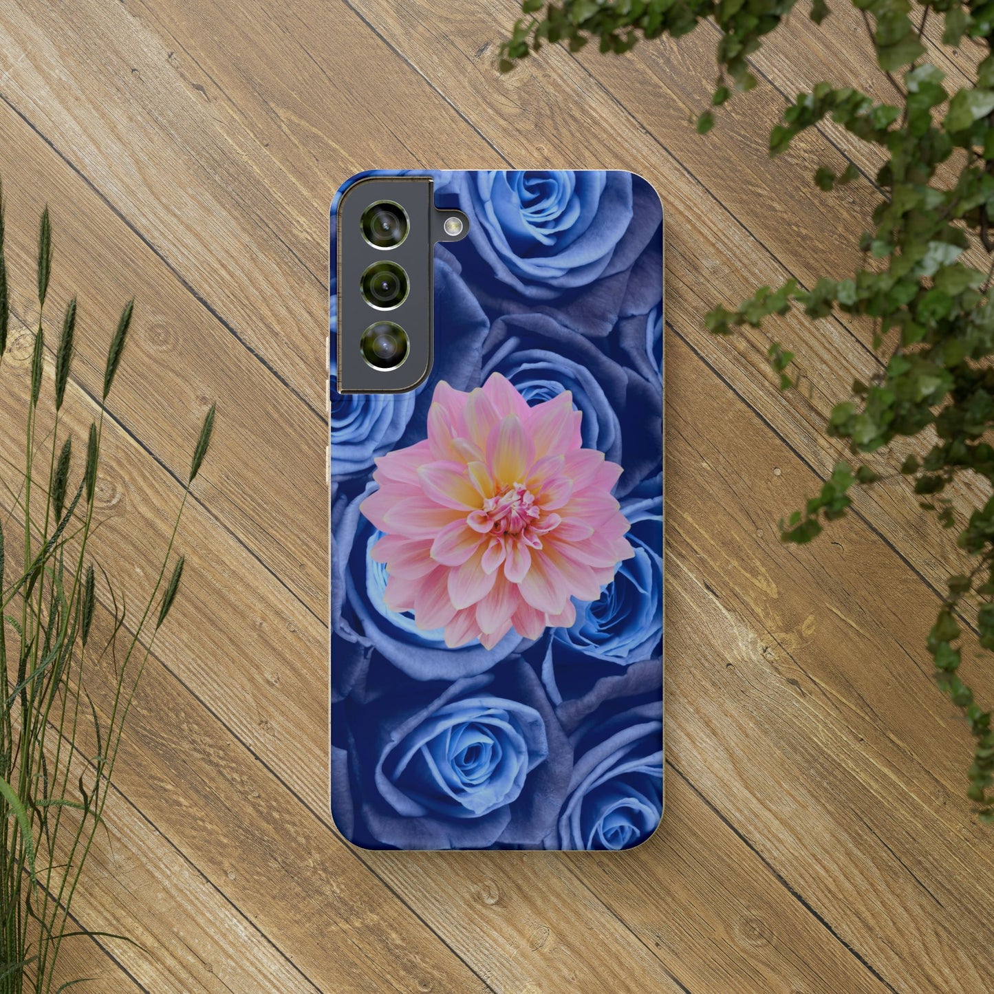 Biodegradable Cases- Blue Roses Design