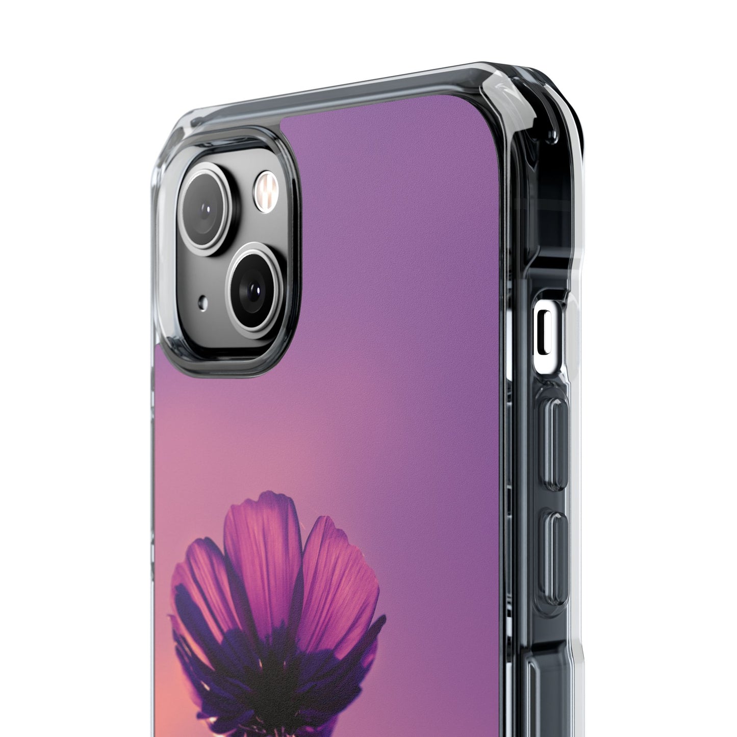 Magnet Clear Impact Case - Flower on a Summer Sky Design