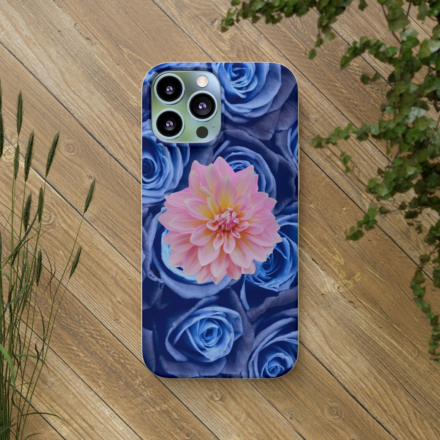 Biodegradable Cases- Blue Roses Design