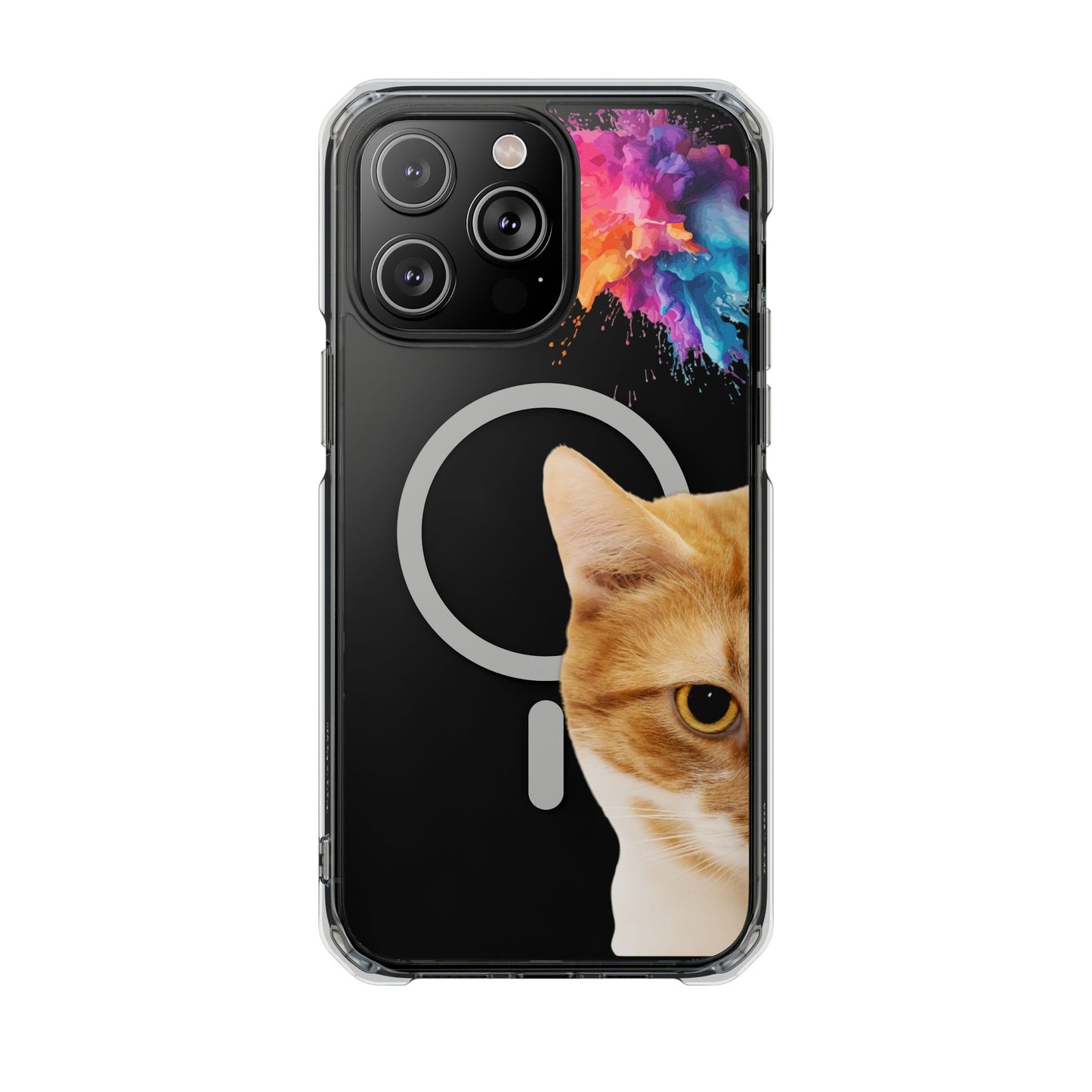 Magnetic Clear Impact Cases- Cat Lurking