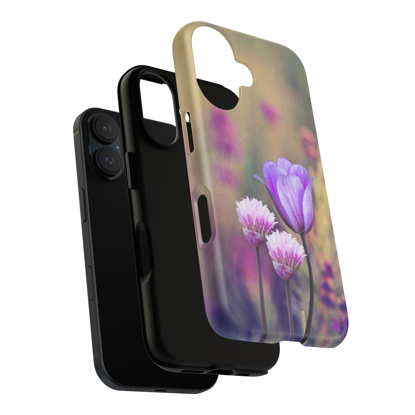 Tough Magnetic Phone Case - Elegant Flower Design for Protection