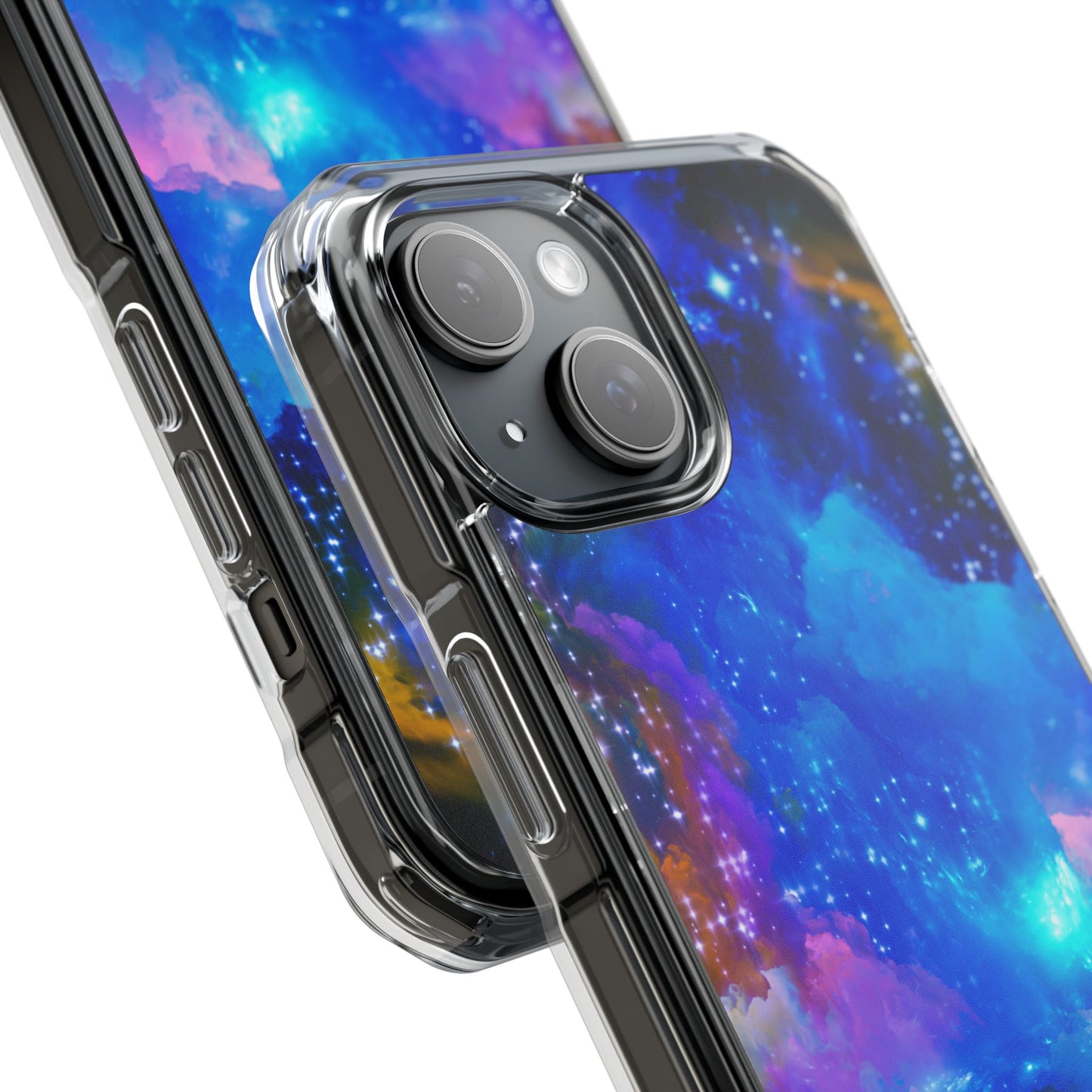 Magnetic Clear Impact Case- Galaxy Themed