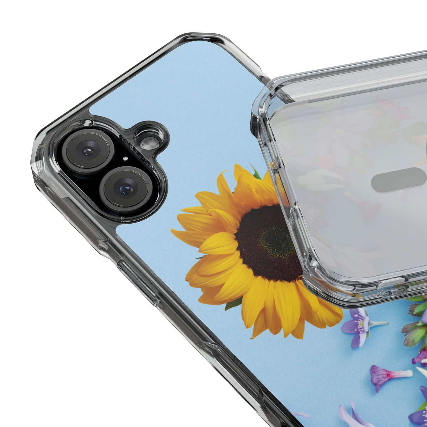 Magnet Clear Impact Case - Floristic Sunflower Design