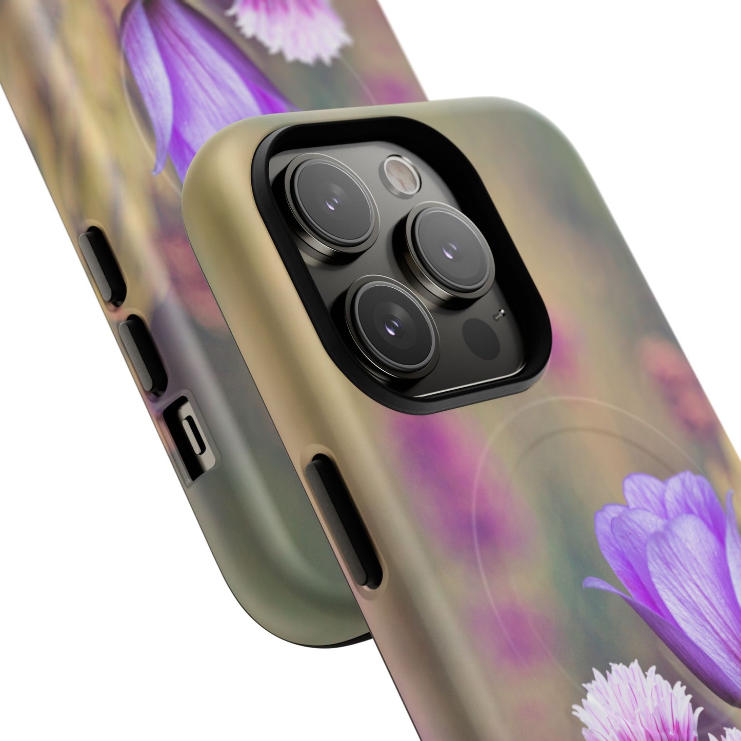 Tough Magnetic Phone Case - Elegant Flower Design for Protection