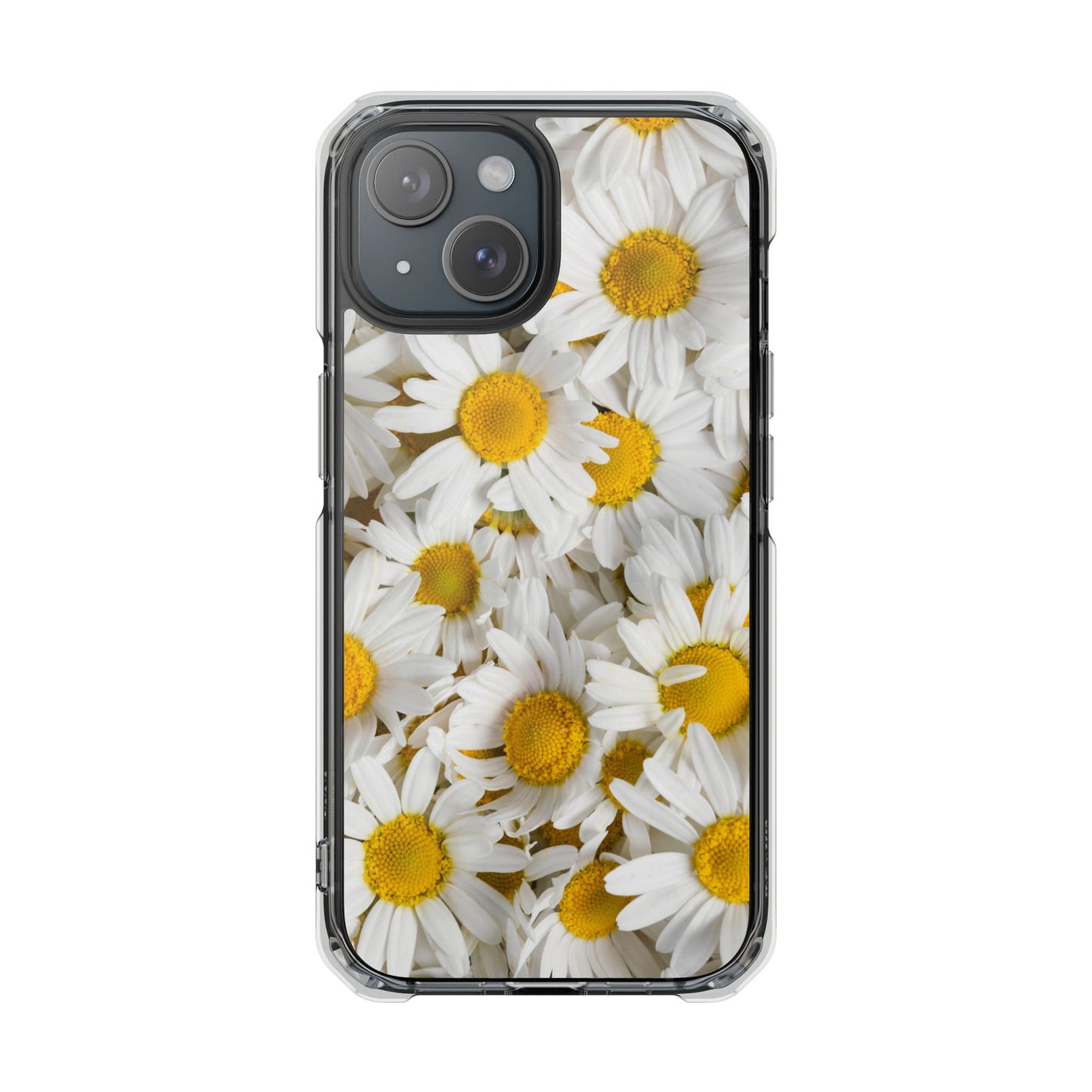 Magnetic Clear Impact Case- Daisy design