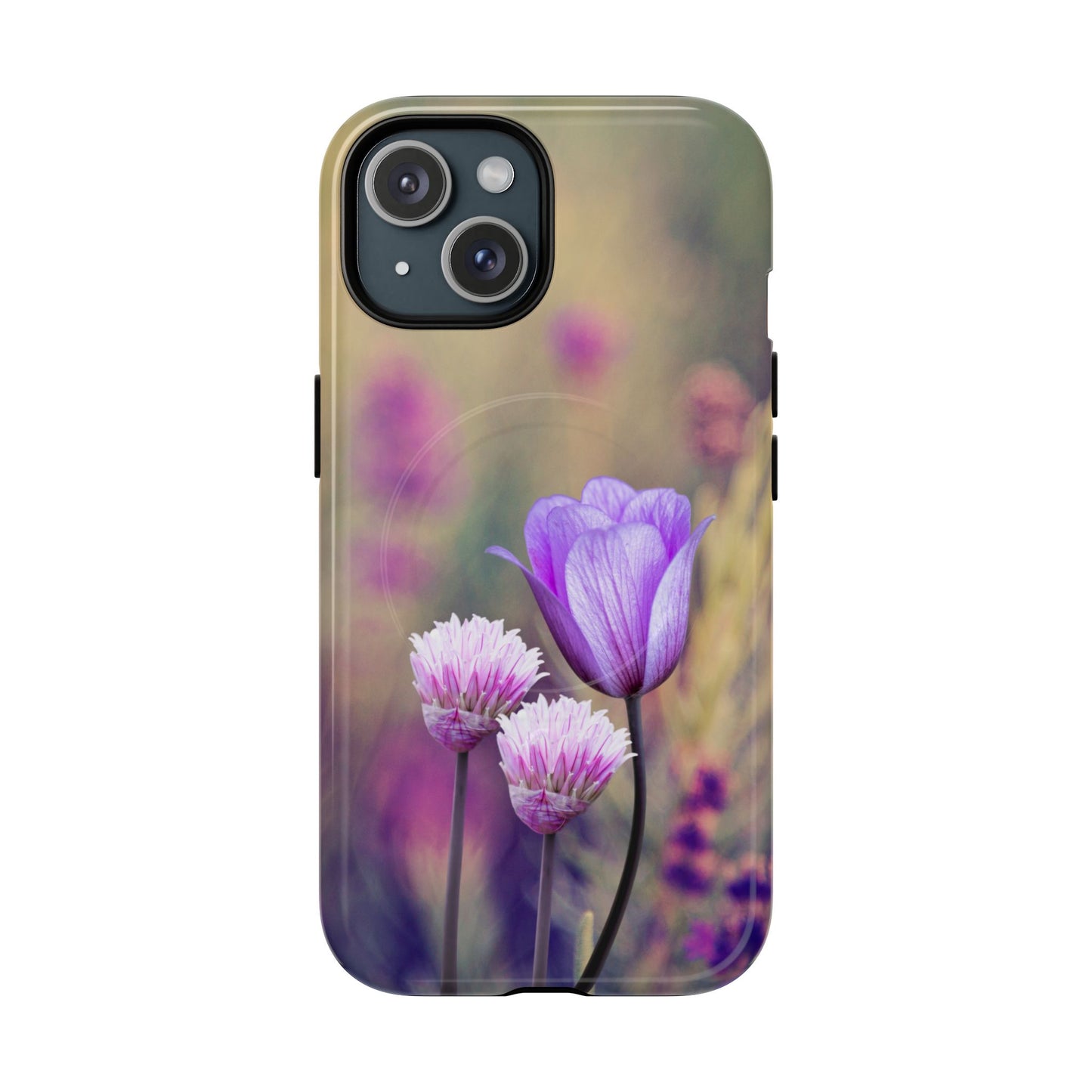 Tough Magnetic Phone Case - Elegant Flower Design for Protection