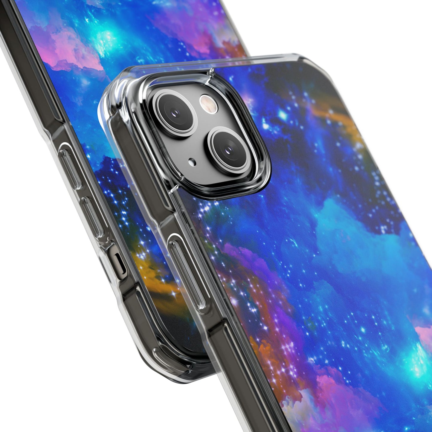 Magnetic Clear Impact Case- Galaxy Themed