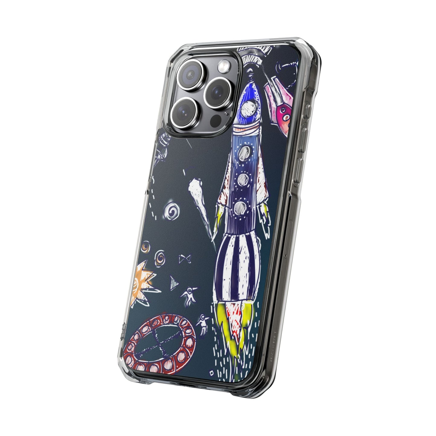 Magnetic Clear Impact Case- Space