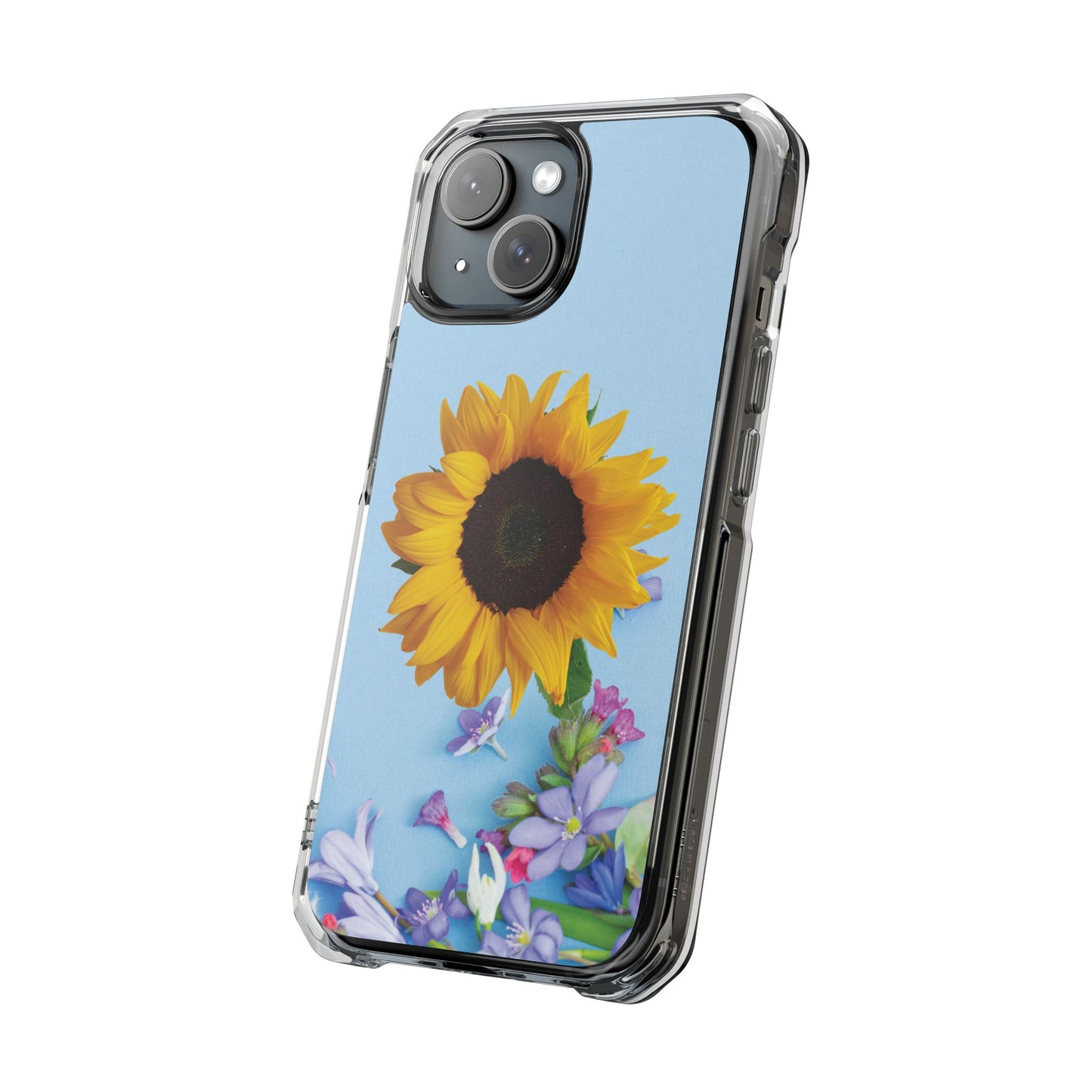 Magnet Clear Impact Case - Floristic Sunflower Design