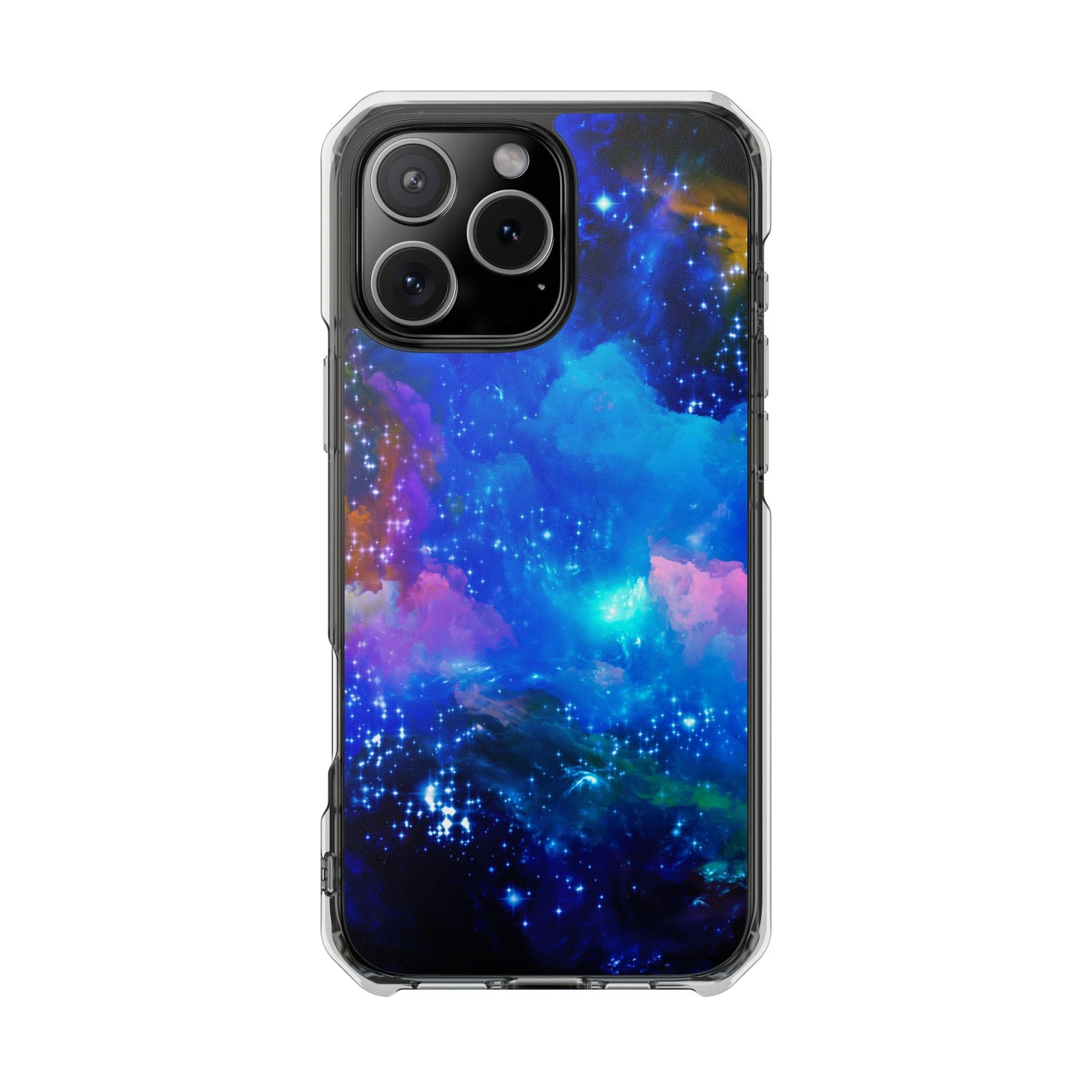 Magnetic Clear Impact Case- Galaxy Themed