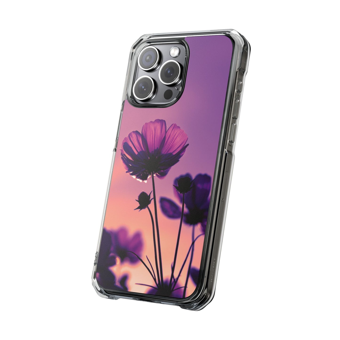 Magnet Clear Impact Case - Flower on a Summer Sky Design