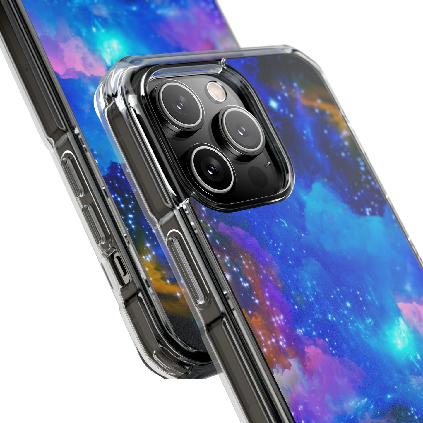 Magnetic Clear Impact Case- Galaxy Themed