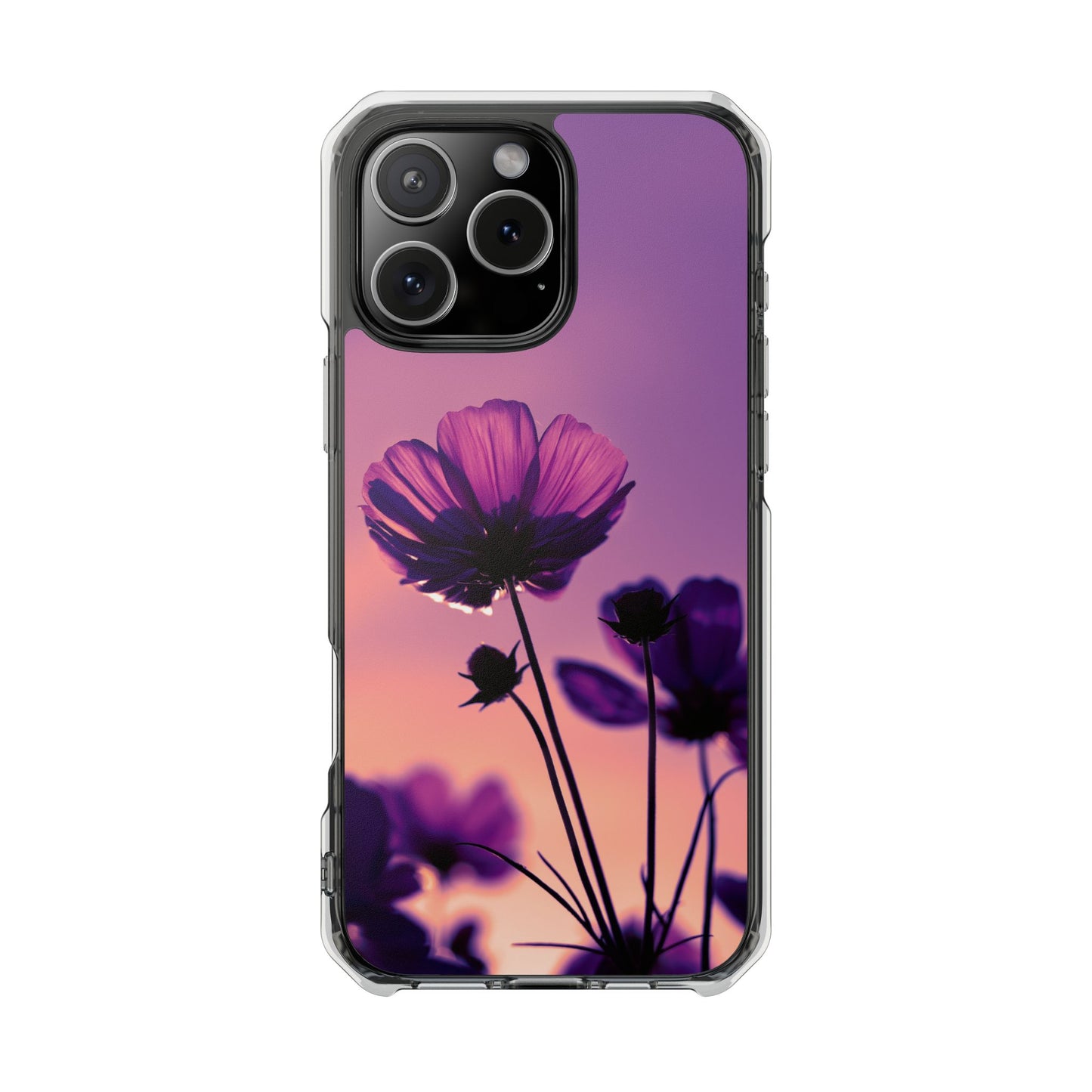 Magnet Clear Impact Case - Flower on a Summer Sky Design