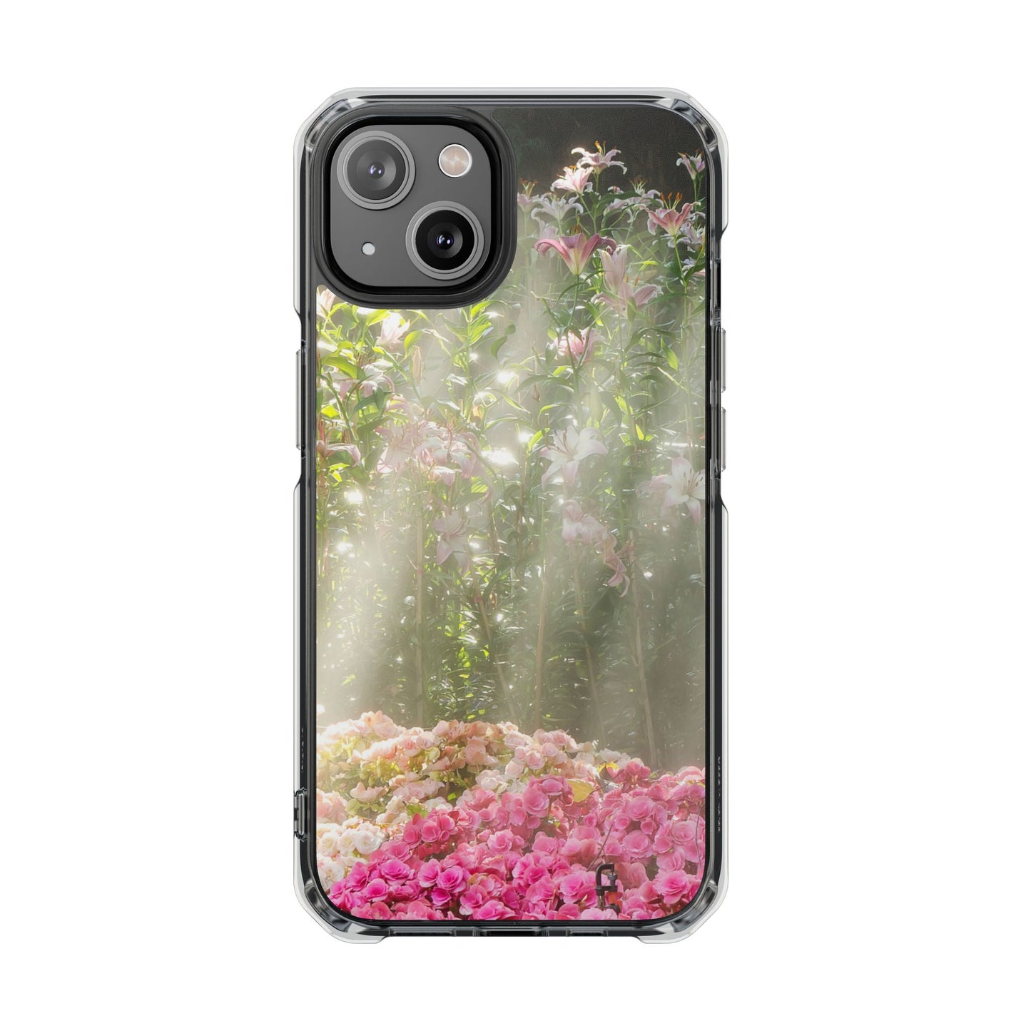 Magnetic Clear Impact Case - Flower Garden Ideal for Nature Lovers