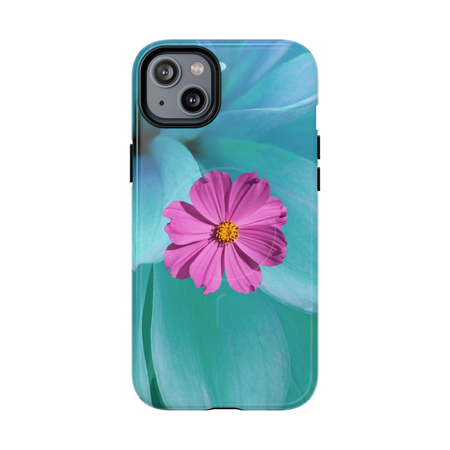 Tough Magnetic Phone Case - Vibrant Pink Flower Design