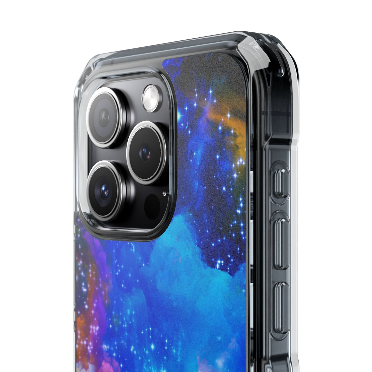 Magnetic Clear Impact Case- Galaxy Themed