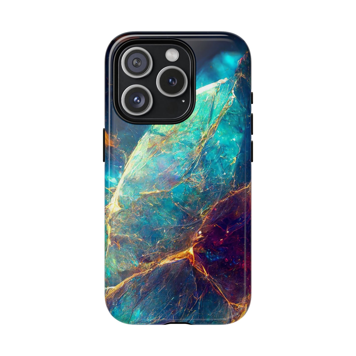 Tough Magnetic Phone Case - Vibrant Crystal Blue Design