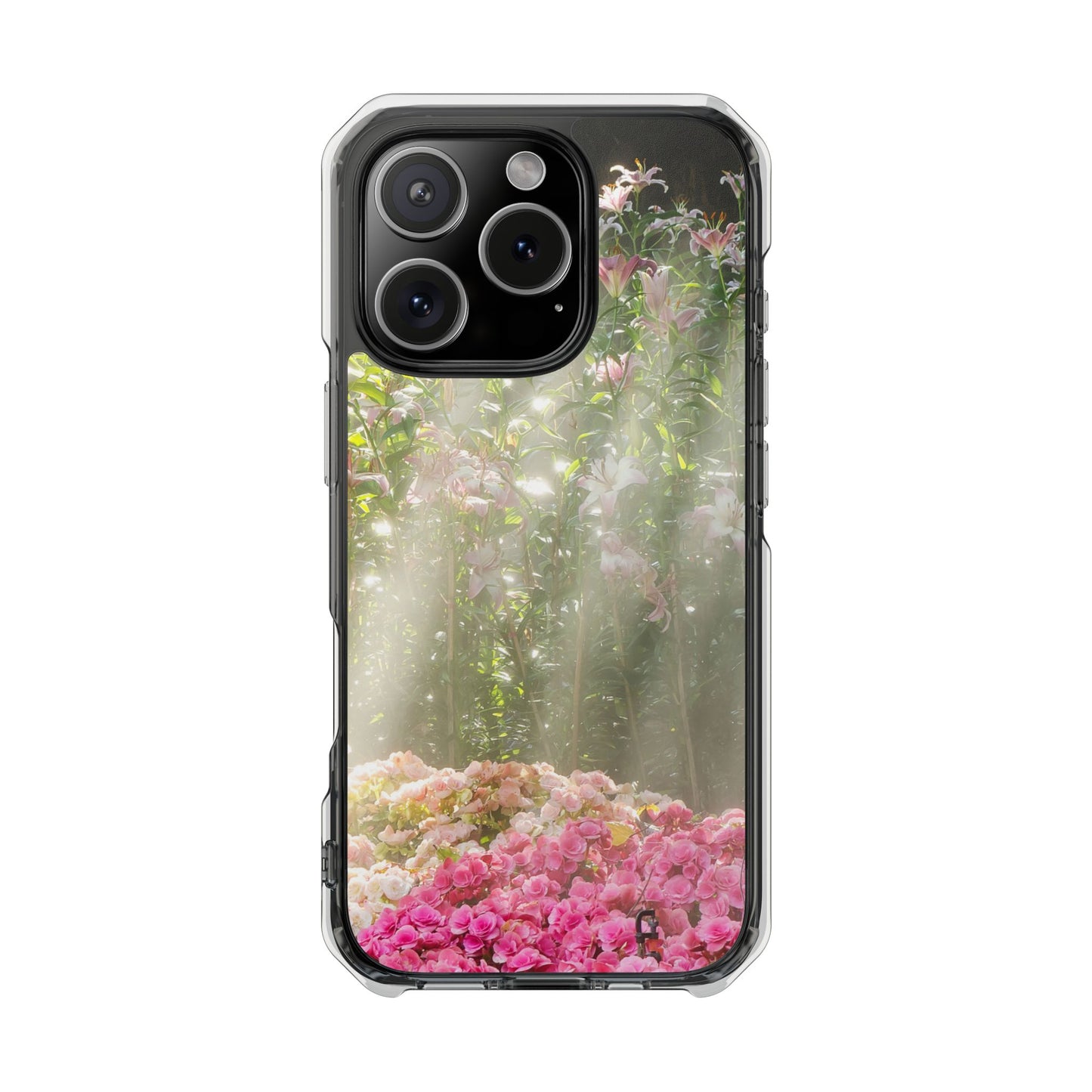 Magnetic Clear Impact Case - Flower Garden Ideal for Nature Lovers